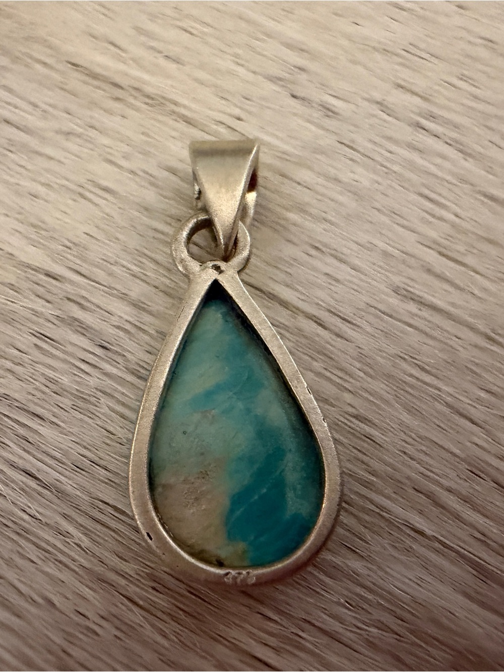 ❤️ Sonoran Gold Turquoise Navajo Style Matte Brushed Sterling 925 Unisex Pendant - Picture 12 of 12